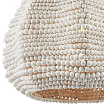 Подвесной светильник в форме купола с декором из круглых деревянных бусин White Wooden Beads Chandelier варинант исполнения - 1 | Loft Concept в Перми