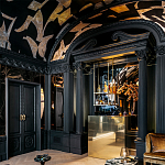 Обои ручная роспись в стиле Арт-деко Symphony Original colourway on Flint silk dupion варинант исполнения - 4 | Loft Concept в Перми