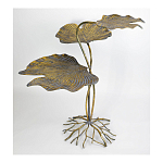 Столик приставной с тремя столешницами Тропические листья Tropical Forest gold варинант исполнения - 3 | Loft Concept в Перми