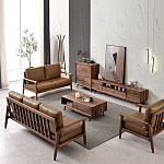 Тумба под телевизориз массива дерева TV Stand made of Walnut Wood варинант исполнения - 4 | Loft Concept в Перми