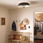 Подвесной светильник с конусовидным металлическим абажуром черного цвета Kichler варинант исполнения - 19 | Loft Concept в Перми