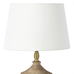 Настольная лампа деревянная с белым абажуром Wooden Table Lamp варинант исполнения - 5 | Loft Concept в Перми