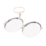 Зеркало брелок карманное двухстороннее из натурального камня Оникс Silver Stone Mirrors варинант исполнения - 3 | Loft Concept в Перми