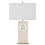 Настольная лампа из мрамора с тканевым прямоугольным абажуром Eternity варинант исполнения - 5 | Loft Concept в Перми