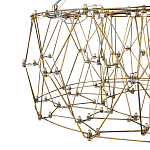 Люстра с тонкой металлической конструкцией цвета золото Quasar варинант исполнения - 5 | Loft Concept в Перми