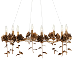 Люстра с каркасом в виде цветков розы и тканевыми абажурами Flowers and Fox Roses варинант исполнения - 3 | Loft Concept в Перми