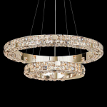 Люстра из 2-х колец с мозаичным хрустальным оформлением Sparks of Crystal варинант исполнения - 4 | Loft Concept в Перми