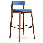 Барный стул из массива ясеня с обивкой из рогожки Elegant Ash варинант исполнения - 1 | Loft Concept в Перми