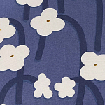 Подушка декоративная синяя с цветочным принтом Blossom Essence Emily варинант исполнения - 3 | Loft Concept в Перми