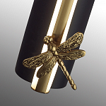 Бра с круглым плафоном из алебастра и бронзовой декоративной стрекозой 45 Alaris  варинант исполнения - 7 | Loft Concept в Перми