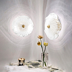 Бра в форме прозрачного стеклянного цветка с рельефной текстурой Textured Glass варинант исполнения - 13 | Loft Concept в Перми