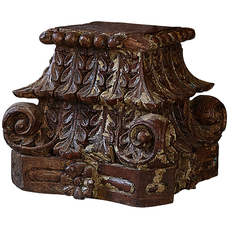 Подсвечник из массива тика Antique Candle Holder Коричневый Подсвечник из массива тика Antique Candle Holder Коричневый в Перми | Loft Concept