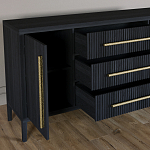 Буфет Primo с тремя ящиками и двумя фасадами Черный дуб варинант исполнения - 5 | Loft Concept в Перми