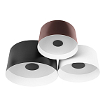 Потолочный светильник с 3-мя цилиндрическими абажурами черного белого и коричневого цвета Urban Dome варинант исполнения - 1 | Loft Concept в Перми