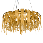 Люстра круглая подвесная с металлическими дугами и длинными цепочками 80 см Atlantis Chain варинант исполнения - 15 | Loft Concept в Перми