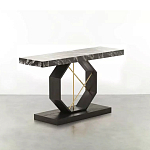 Консоль чёрная с геометрическим основанием Josette варинант исполнения - 1 | Loft Concept в Перми