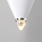 Подвесной светильник светодиодный в виде ряда белых металлических конусов  Herringbone варинант исполнения - 7 | Loft Concept в Перми