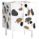 Тумба белая с рисунком Short Graph варинант исполнения - 1 | Loft Concept в Перми