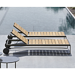 Шезлонг на металлическом каркасе с регулируемой спинкой GUELL Sunbed варинант исполнения - 3 | Loft Concept в Перми