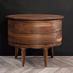 Прикроватный столик из дерева с 2-мя ящиками Moon Walnut Furniture варинант исполнения - 8 | Loft Concept в Перми