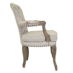 Кресло с изображением сакуры Aubrey Classical Armchair beige flax варинант исполнения - 1 | Loft Concept в Перми