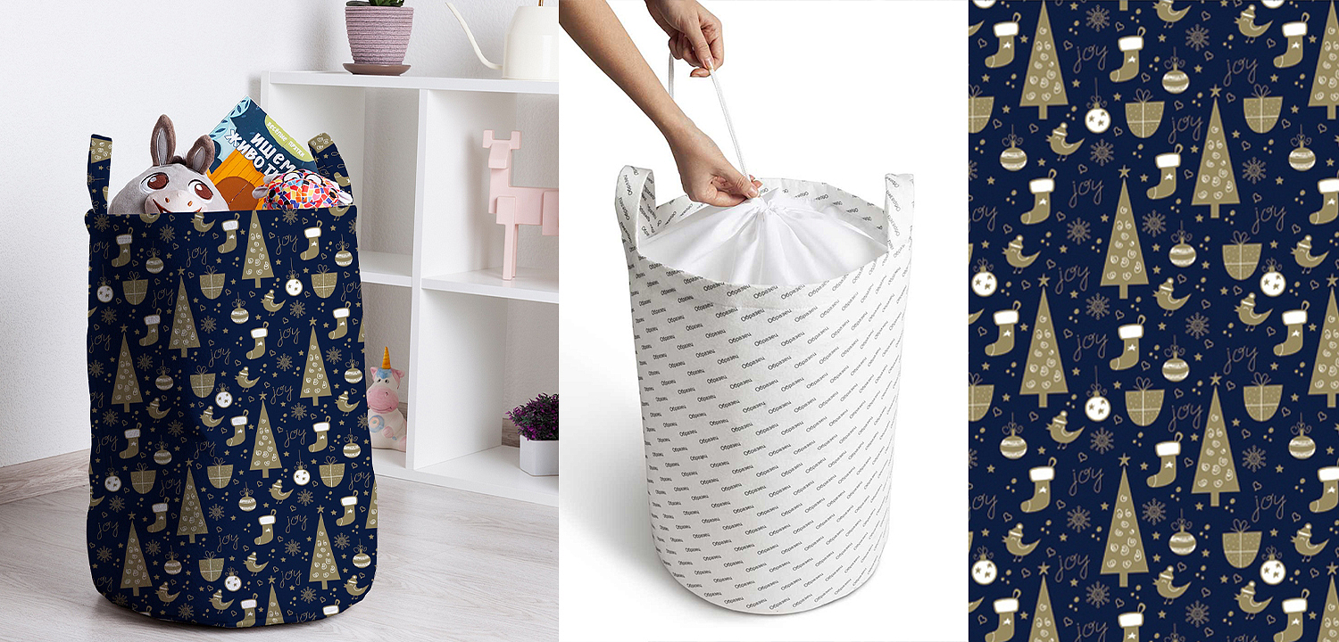 Корзина New Year Pattern Basket Корзина New Year Pattern Basket - Loft-Concept в Перми