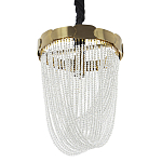 Подвесная люстра с хрустальными подвесками Riche Crystal Metal Chandelier 1 варинант исполнения - 1 | Loft Concept в Перми