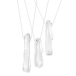 Подвесной светильник белого цвета с 3-мя изогнутыми плафонами Flow Loop варинант исполнения - 1 | Loft Concept в Перми