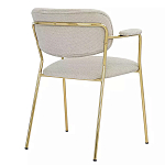 Стул Singer Chair с подлокотниками серый на золотистых ножках варинант исполнения - 3 | Loft Concept в Перми