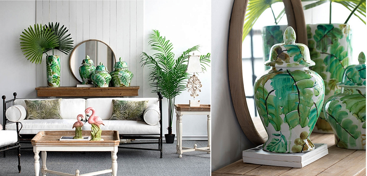 Ваза Vase Green Leaves 43 Ваза Vase Green Leaves 43 - Loft-Concept в Перми