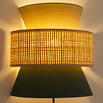 Бра с плетеным декором Bonnie Wicker Green Wall Lamp варинант исполнения - 2 | Loft Concept в Перми