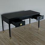 Письменный стол Elsa Dreams Black Шпон дерево с двумя ящиками варинант исполнения - 3 | Loft Concept в Перми