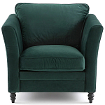 Кресло с обивкой из хлопкового велюра Porter Green Armchair варинант исполнения - 2 | Loft Concept в Перми