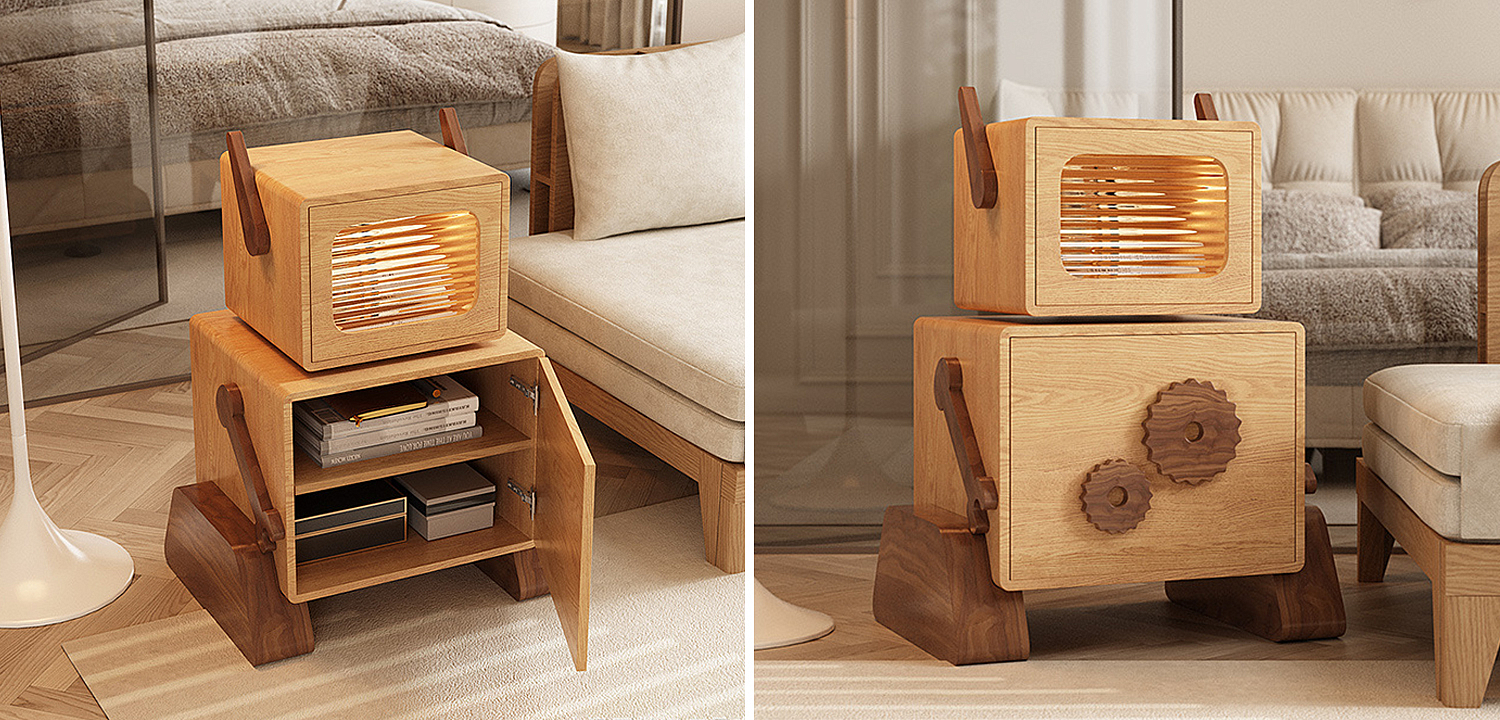 Тумба Wood Robot Nightstand Тумба Wood Robot Nightstand - Loft-Concept в Перми