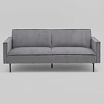 Диван современный вельветовый прямой Worcester Серый варинант исполнения - 2 | Loft Concept в Перми