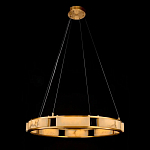 Люстра в виде кольца из натурального камня Golden Alavastor варинант исполнения - 1 | Loft Concept в Перми