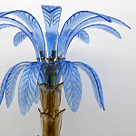 Торшер Glass Decorated Palm Floor Lamp Blue Листья Пальмы  варинант исполнения - 3 | Loft Concept в Перми