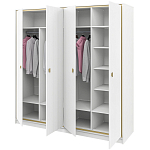 Шкаф белый четырёхдверный для одежды Antique Order варинант исполнения - 3 | Loft Concept в Перми