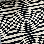 Мебельная ткань Жаккард черно-белый принт 145 см T3-78 варинант исполнения - 1 | Loft Concept в Перми