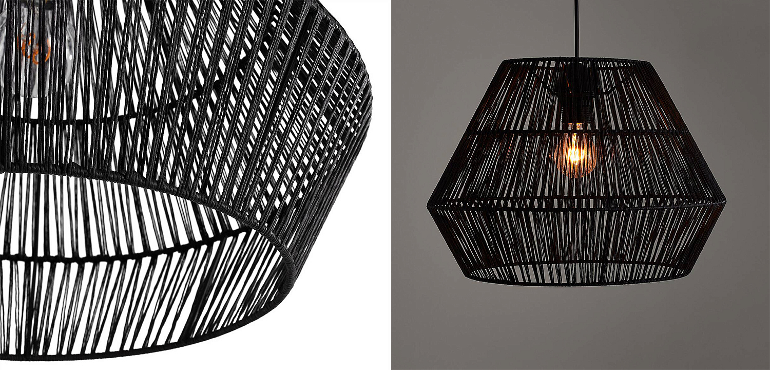 Подвесной светильник Signe Wicker Hemp Black Подвесной светильник Signe Wicker Hemp Black - Loft-Concept в Перми
