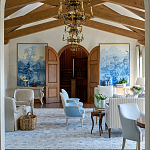 Обои ручная роспись Le Brésil Mer Bleue варинант исполнения - 4 | Loft Concept в Перми