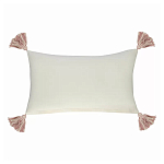 Чехол на подушку с кисточками и вышивкой птиц Ethnic mix Birds Rect варинант исполнения - 4 | Loft Concept в Перми