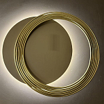 Бра светодиодное круглое в матовых оттенках коричневого и золотого цвета Kosmikos варинант исполнения - 1 | Loft Concept в Перми