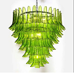 Люстра из семи ярусов зеленого стекла Independence варинант исполнения - 8 | Loft Concept в Перми