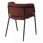 Стул полукруглый мягкий с буклированной обивкой Chair with Boucle Upholstery варинант исполнения - 7 | Loft Concept в Перми