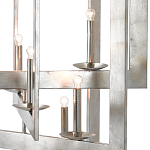 Люстра серебряная из пересекающихся квадратных элементов Intersecting Squares  варинант исполнения - 1 | Loft Concept в Перми