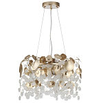 Люстра с декоративными подвесками из прозрачного стекла в форме монеток FAIRYTREE Light варинант исполнения - 2 | Loft Concept в Перми