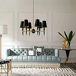 Дизайнерский журнальный столик с круглой столешницей на золотых ножках Risenbix варинант исполнения - 2 | Loft Concept в Перми