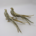 Статуэтка бронзовая пара Фазаны золотые Bronze Birds варинант исполнения - 2 | Loft Concept в Перми