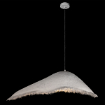 Подвесной светильник с асимметричным волнообразным абажуром и фактурной бахромой по краю Tactile Line варинант исполнения - 13 | Loft Concept в Перми